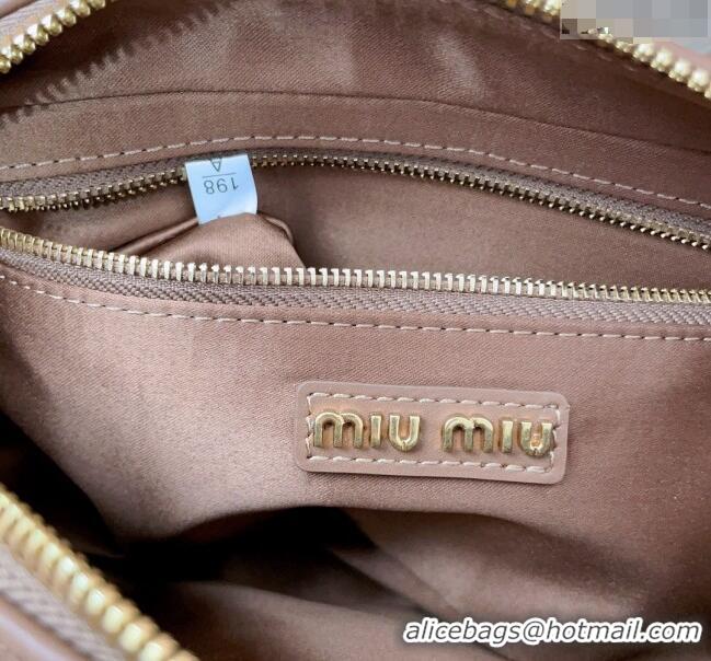 Promotional Miu Miu Calf Leather Shoulder Bag 5BC158 Brown 2024