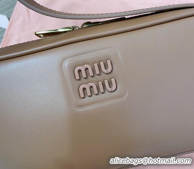 Promotional Miu Miu Calf Leather Shoulder Bag 5BC158 Brown 2024