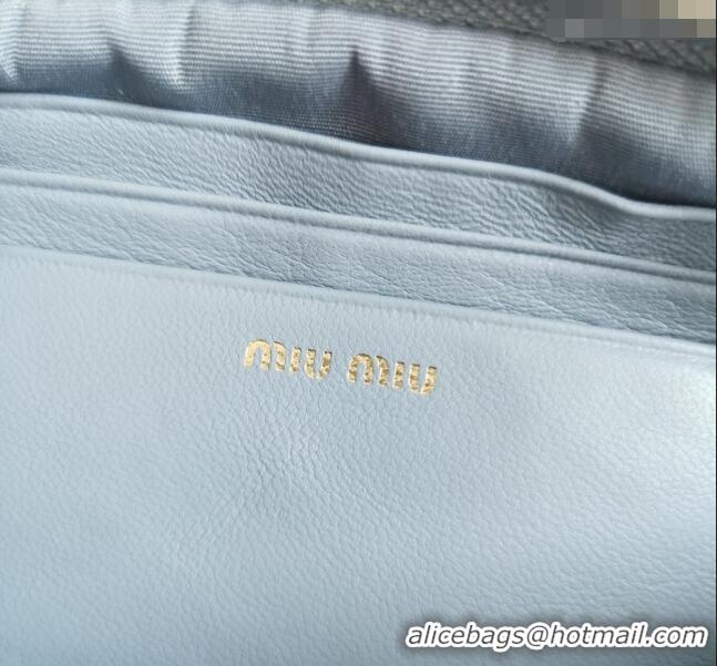 Trendy Design Miu Miu Matelasse nappa leather mini-bag 5BP045 Light Blue 2024