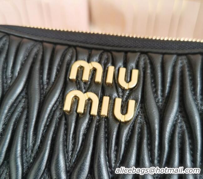 Good Taste Miu Miu Matelassé nappa leather mini-bag 5BP045 Black 2024