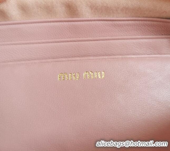 Top Quality Miu Miu Matelasse nappa leather mini-bag 5BP045 Light Pink 2024