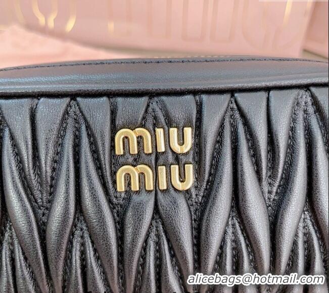 Traditional Specials Miu Miu Matelasse nappa leather pouch 5NE846 Black 2024