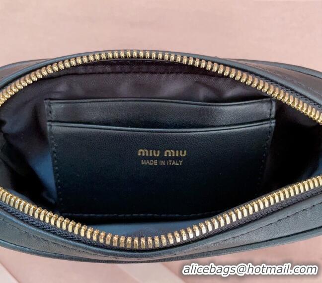 Traditional Specials Miu Miu Matelasse nappa leather pouch 5NE846 Black 2024