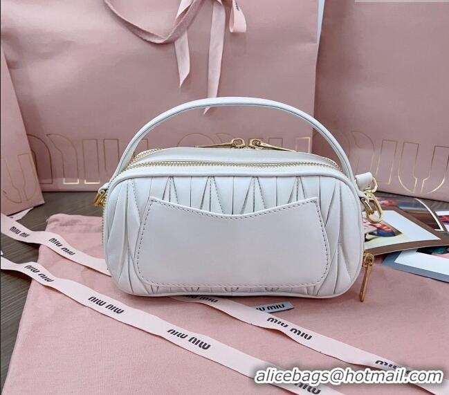 Trendy Design Miu Miu Matelasse nappa leather shoulder bag 5BH229 White 2024