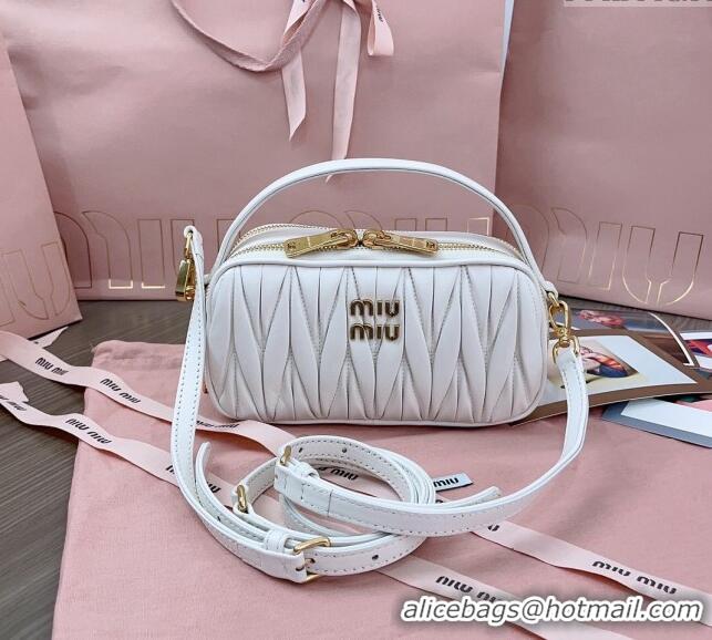 Trendy Design Miu Miu Matelasse nappa leather shoulder bag 5BH229 White 2024