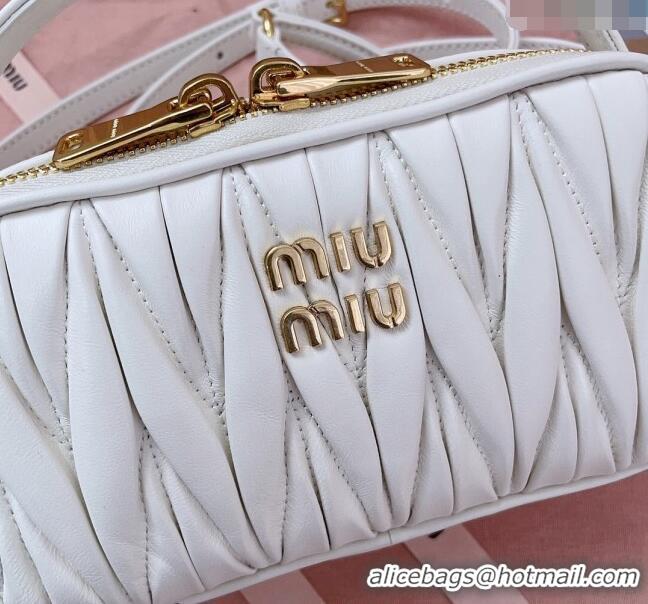 Trendy Design Miu Miu Matelasse nappa leather shoulder bag 5BH229 White 2024