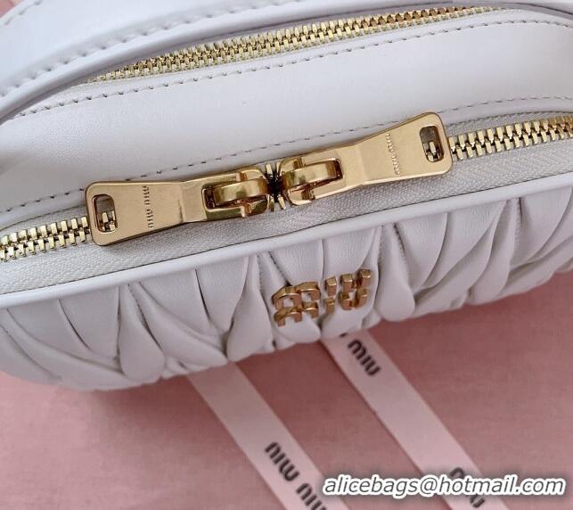 Trendy Design Miu Miu Matelasse nappa leather shoulder bag 5BH229 White 2024