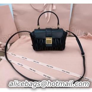 Trendy Design Miu Miu Matelasse nappa leather mini-bag 5BP083 Black 2024