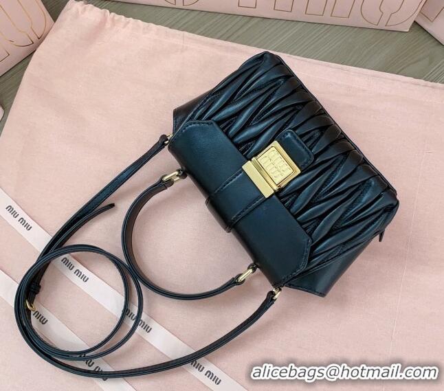 Trendy Design Miu Miu Matelasse nappa leather mini-bag 5BP083 Black 2024