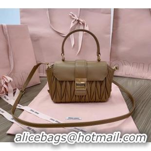 Good Discount Miu Miu Matelassé nappa leather mini-bag 5BP083 Caramel 2024