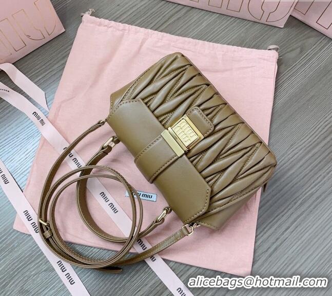 Good Discount Miu Miu Matelassé nappa leather mini-bag 5BP083 Caramel 2024