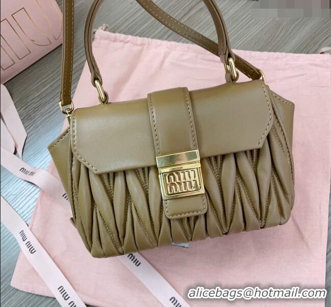 Good Discount Miu Miu Matelassé nappa leather mini-bag 5BP083 Caramel 2024