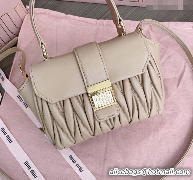 Grade Quality Miu Miu Matelassé nappa leather mini-bag 5BP83 Beige 20024