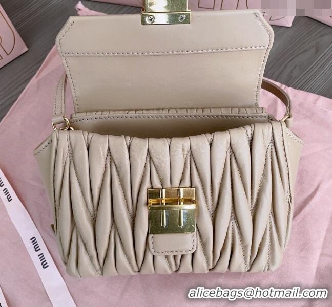 Grade Quality Miu Miu Matelassé nappa leather mini-bag 5BP83 Beige 20024