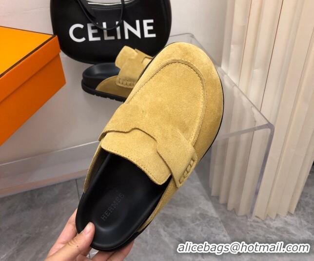 Generous Hermes Go Mules in Suede with 