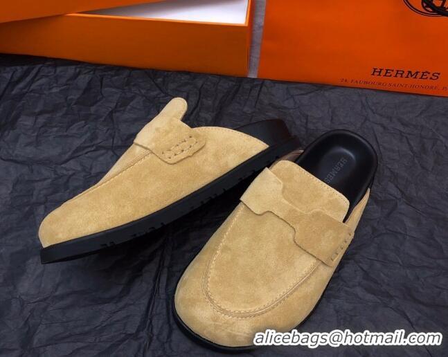 Generous Hermes Go Mules in Suede with 