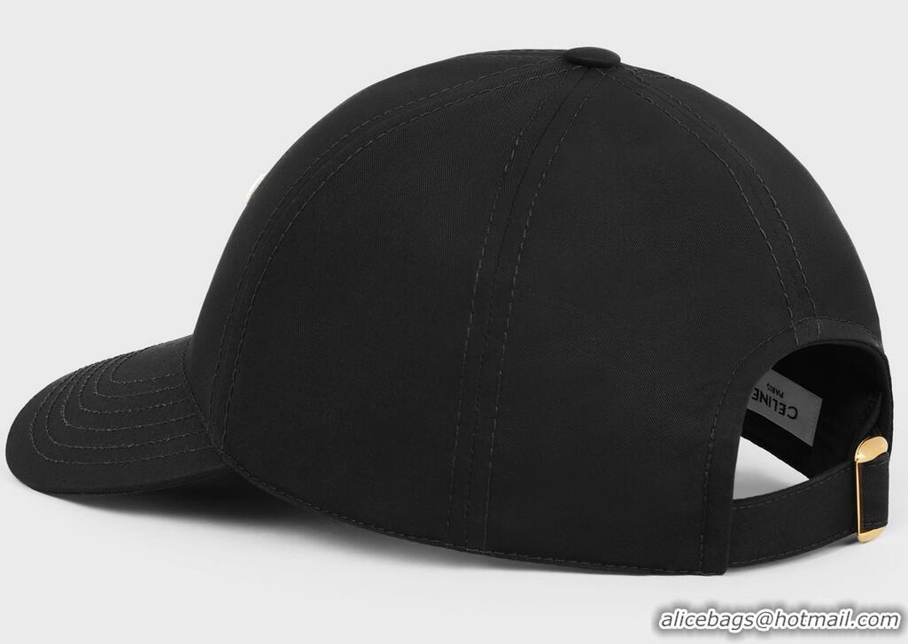 Top Quality Celine Triomphe Baseball Cap In Cotton CE6969 Black