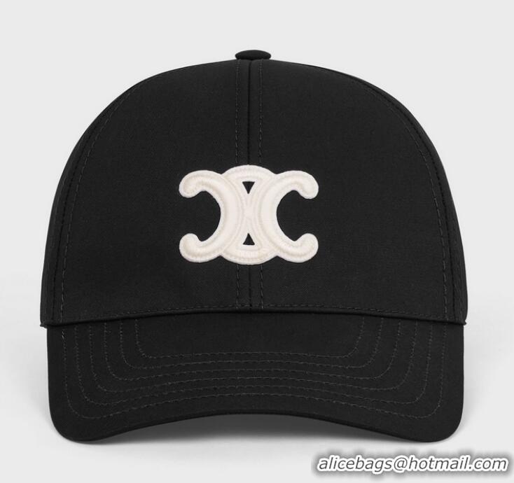 Top Quality Celine Triomphe Baseball Cap In Cotton CE6969 Black