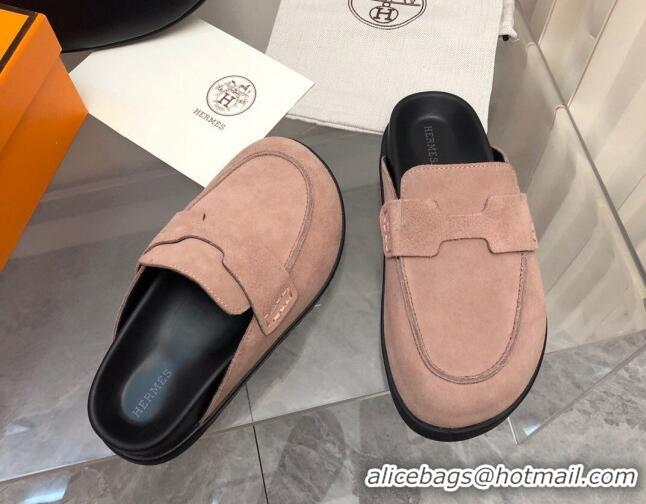 Top Design Hermes Go Mules in Suede with 