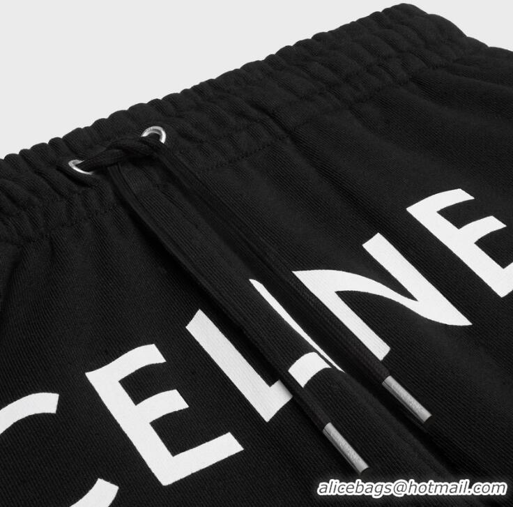 ​Well Crafted Celine Track Pants In Cotton Fleece CE1457 Black/White