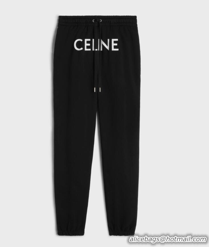 ​Well Crafted Celine Track Pants In Cotton Fleece CE1457 Black/White