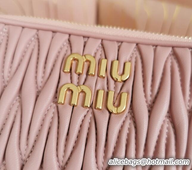 Buy Discount Miu Miu Matelassé nappa leather mini-bag 5BP045 Pink 2024