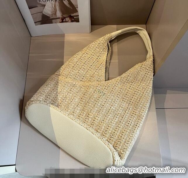 Luxury Classic Miu Miu Straw Hobo bag 0513 Beige 2024