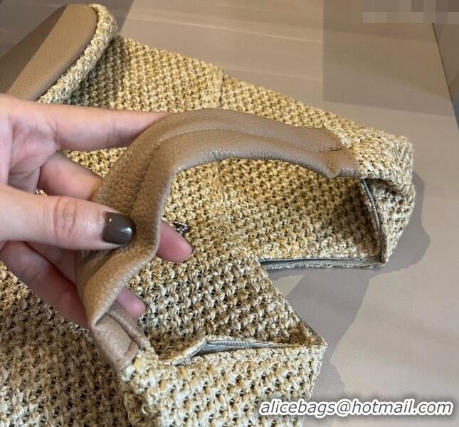 Reasonable Price Miu Miu Straw Hobo bag 0513 Khaki 2024