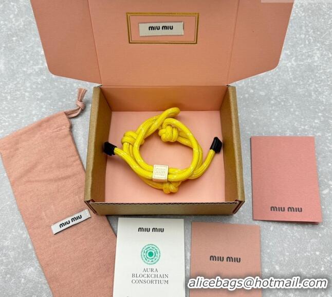 Market Sells Miu Miu Cord and nylon bracelet M001Yellow 2024