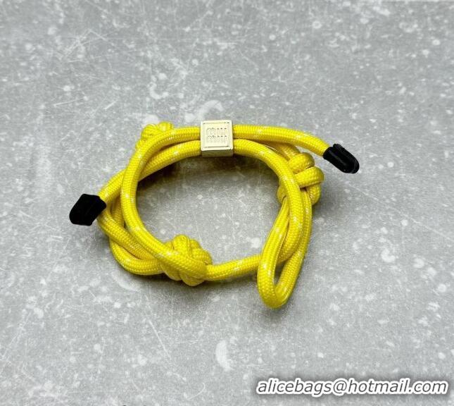 Market Sells Miu Miu Cord and nylon bracelet M001Yellow 2024