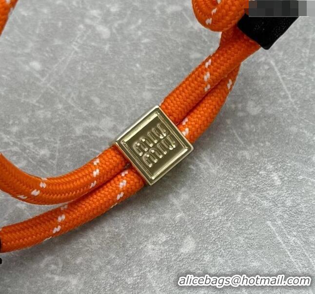 Top Grade Miu Miu Cord and nylon bracelet M001 Orange 2024 