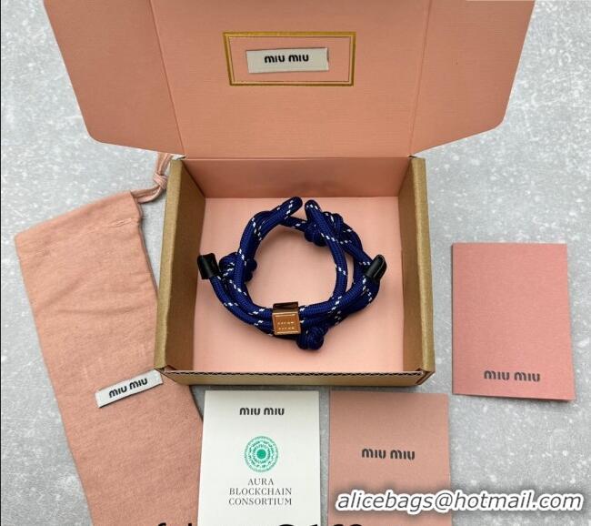 Buy Cheap Miu Miu Cord and nylon bracelet M001 Royal Blue 2024