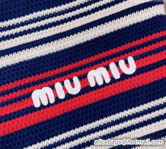 Big Discount Miu Miu Crochet Fabric Tote Bag 5BG248 Multicolor 2024