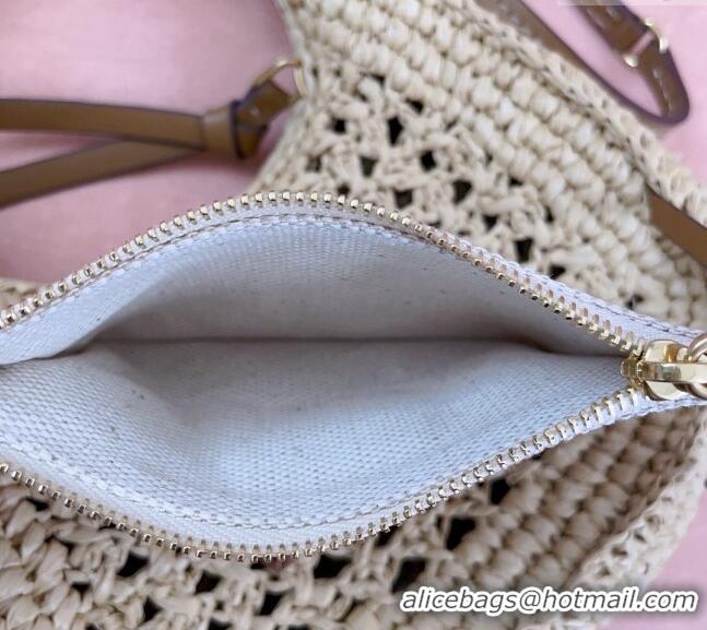 Pretty Style Miu Miu Wander woven fabric hobo bag 5BC125 Beige 2024