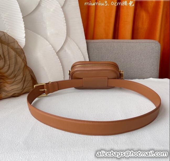 Buy Inexpensive Miu Miu Belt Bag 3cm M62511 Brown 2024