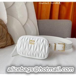 Unique Discount Miu Miu Belt Bag 3cm M62511 White 2024