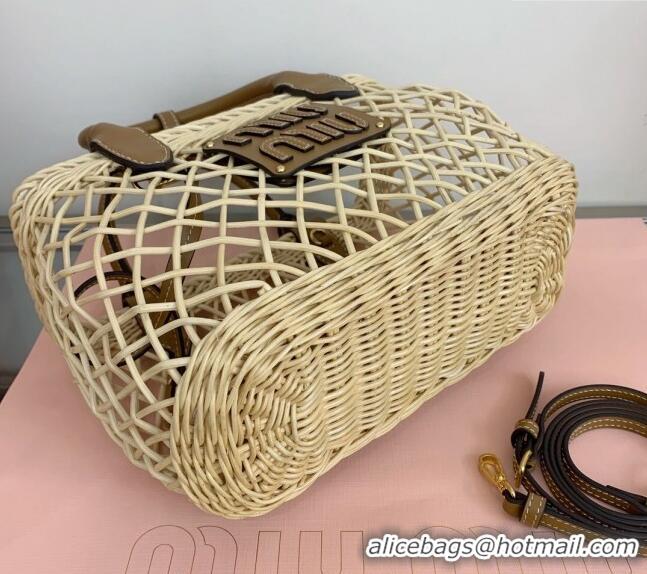 Top Grade Miu Miu Wicker Mesh Basket bag 5BA286 2024