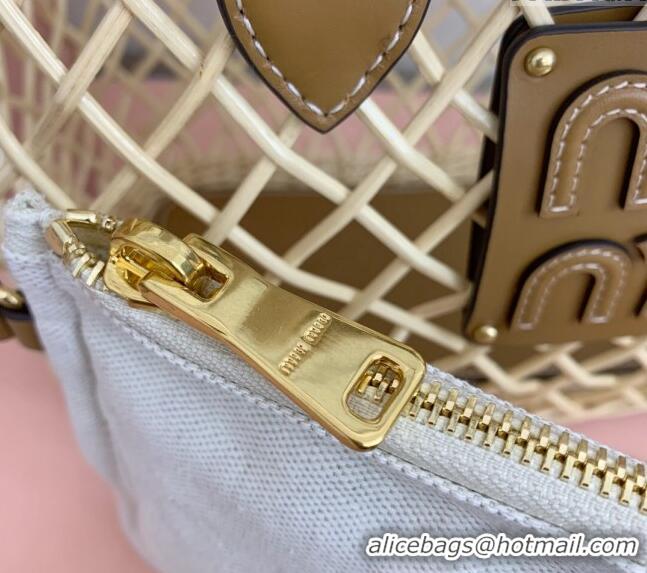 Top Grade Miu Miu Wicker Mesh Basket bag 5BA286 2024