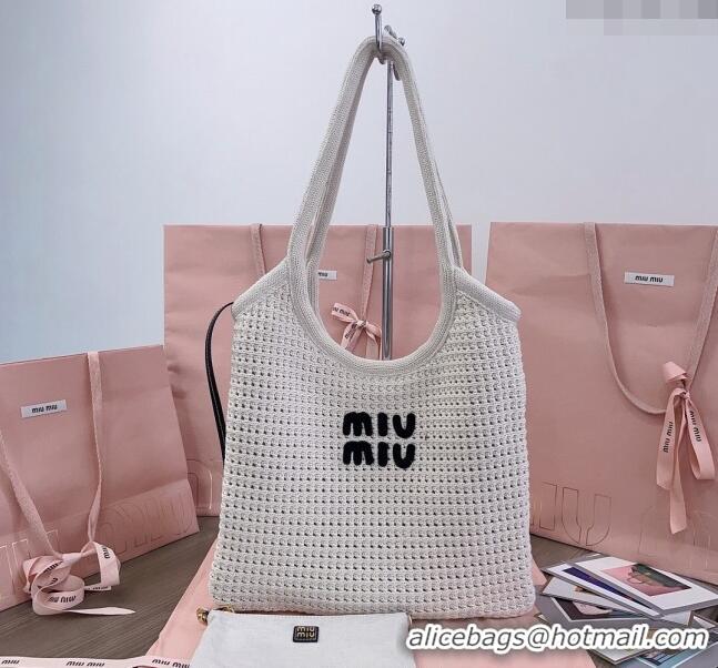 Particularly Recommended Miu Miu Knit tote bag 5BG231 2024