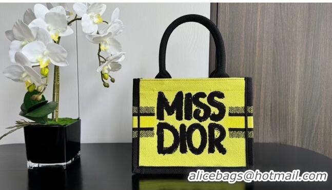 Buy Classic Dior Small Book Tote bag in Two-Tone Green and Blue Miss Dior Graffiti CD1286 2024