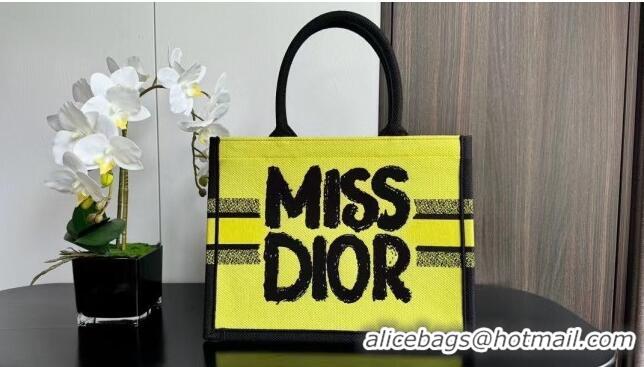 Buy Luxury Dior Medium Book Tote bag in Two-Tone Green and Blue Miss Dior Graffiti D1286 2024