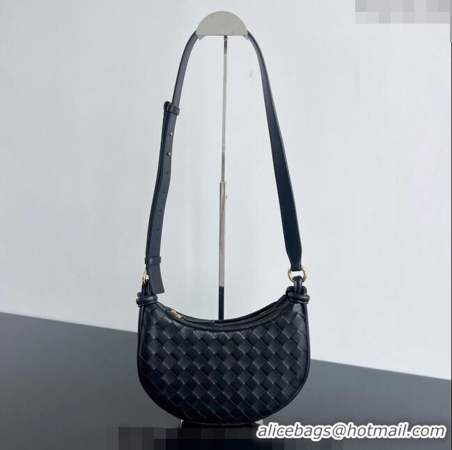 Classic Grade Bottega Veneta Gemelli Messenger Crossbody Bag in Intrecciato leather 796638 Black 2024