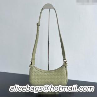 New Stylish Bottega Veneta Gemelli Messenger Crossbody Bag in Intrecciato leather Travertine 796638 Green 2024