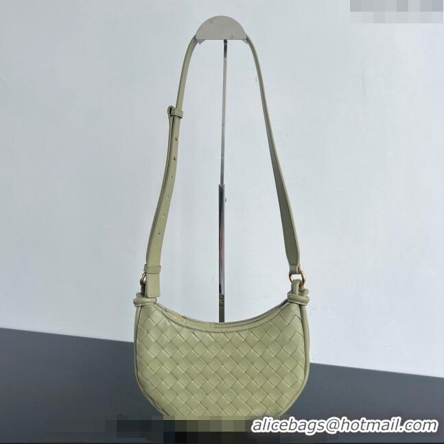 New Stylish Bottega Veneta Gemelli Messenger Crossbody Bag in Intrecciato leather Travertine 796638 Green 2024