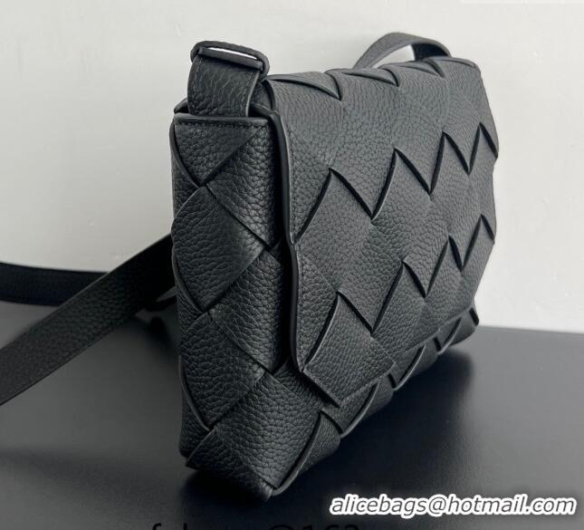 Top Quality Bottega Veneta Diago Crossbody Bag in Intrecciato leather 795637 Black 2024