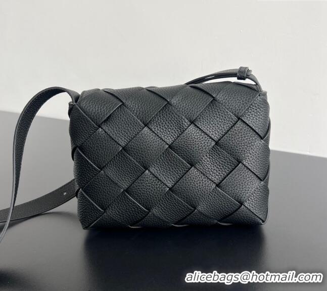 Top Quality Bottega Veneta Diago Crossbody Bag in Intrecciato leather 795637 Black 2024