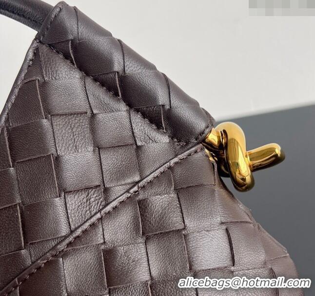 Sumptuous Cheap Bottega Veneta Mini Solstice Shoulder Bag in Intrecciato Leather 796378 Fondant Brown 2024