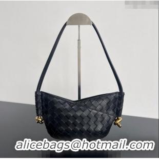 Market Sells Bottega Veneta Mini Solstice Shoulder Bag in Intrecciato Leather 796378 Black 2024