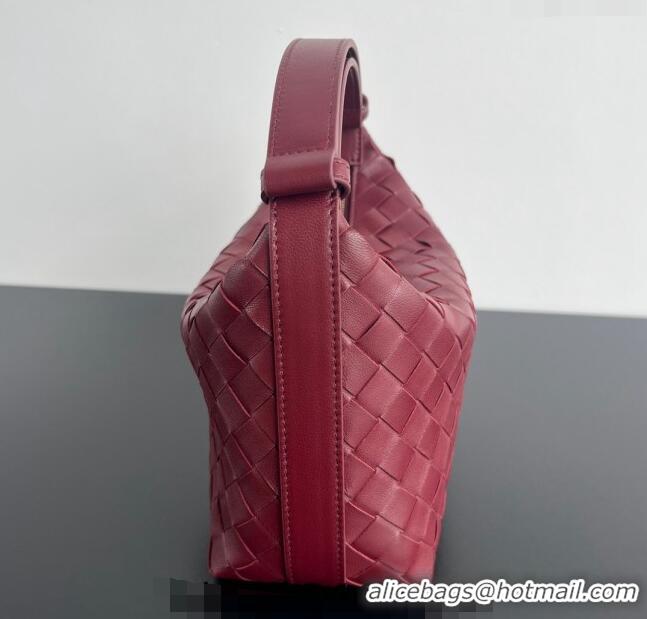 Well Crafted Bottega Veneta Mini Wallace Shoulder Bag in Intrecciato Soft Calfskin Leather 754443 Dark Red 2024