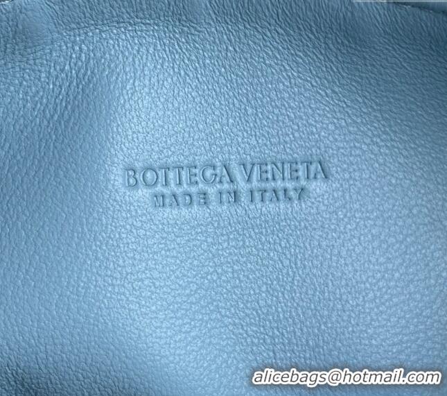 Top Design Bottega Veneta Mini Wallace Shoulder Bag in Intrecciato Soft Calfskin Leather 754443 Ice Blue 2024